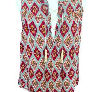 Xhilaration Boho Size Large Hi-Low Blouse